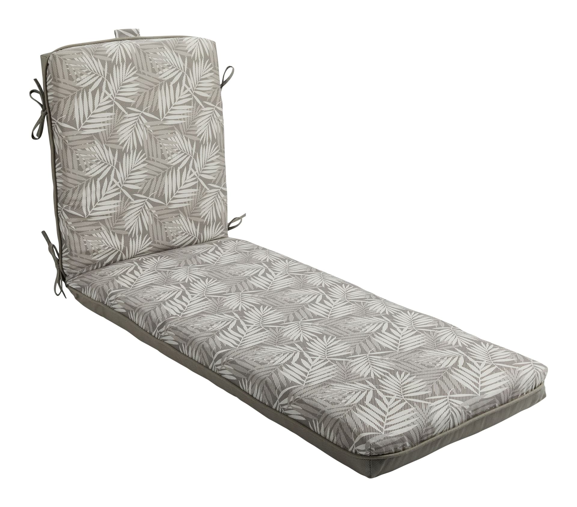 CANVAS Helene Lounger Cushion, Water & UV-Resistant, Grey, 48-in