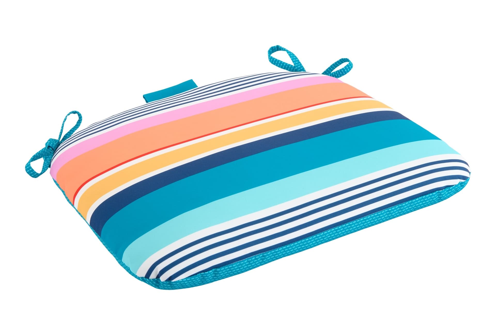For Living Sunset Striped Seat Pad, Polyester, Multi-Coloured