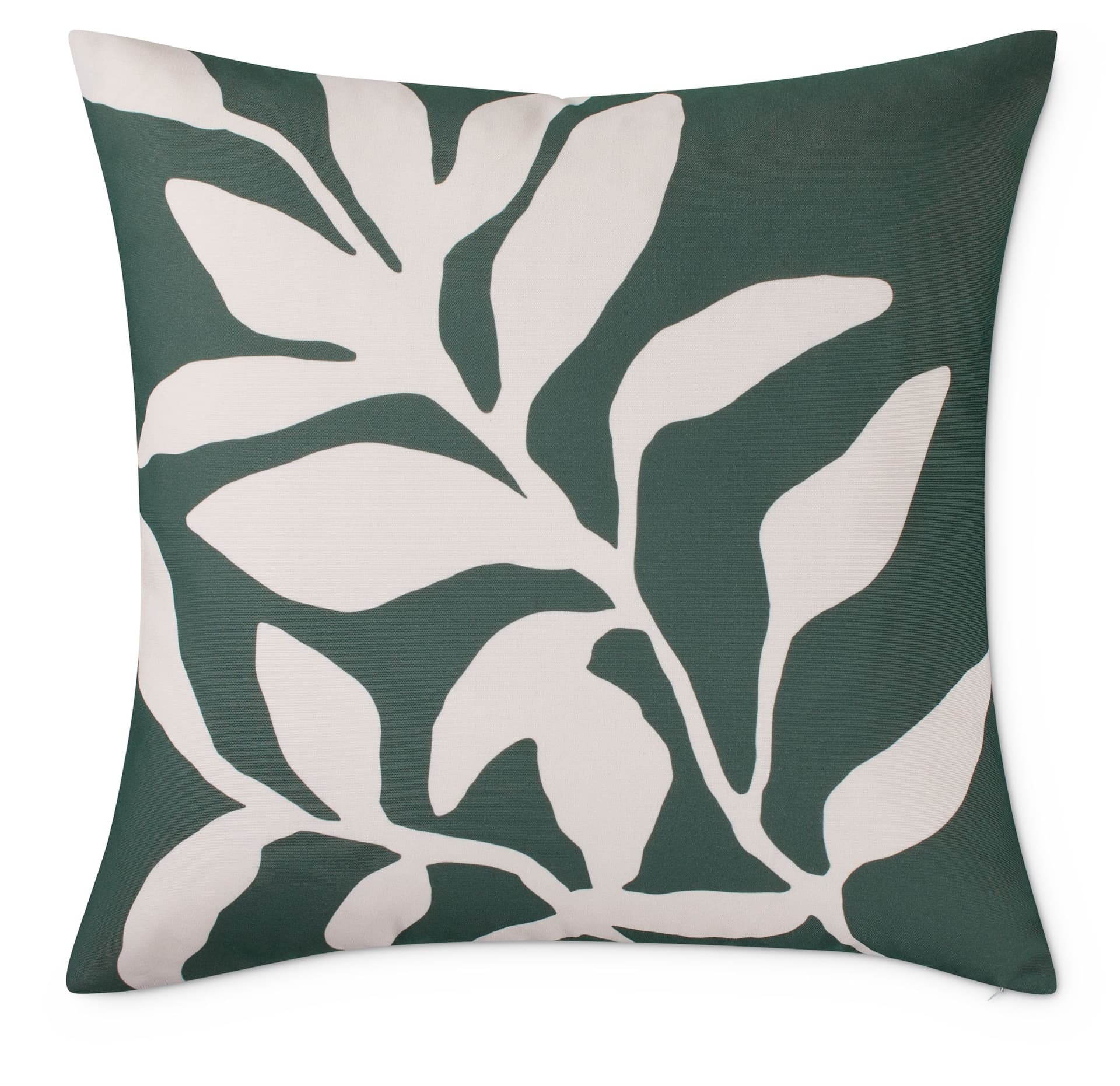 CANVAS Olive Leaf Cushion Cover, Water/Stain/Fade-Resistant, Green, Cover Only No Insert, 18 x 18-in