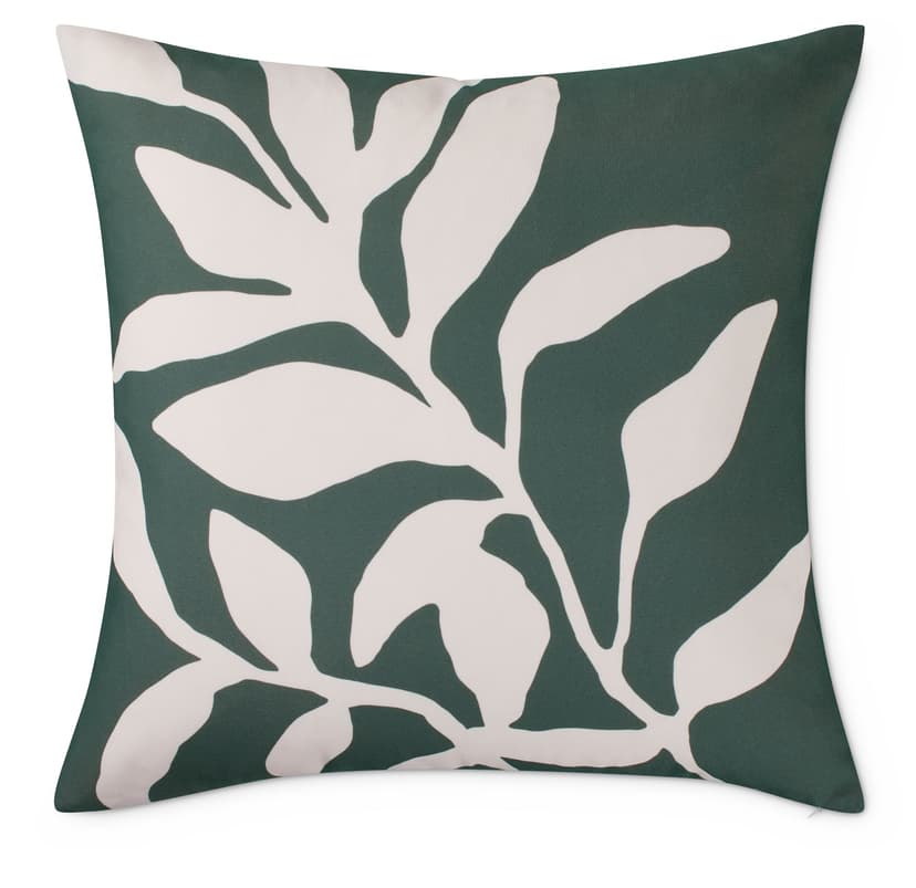CANVAS Olive Leaf Cushion Cover, Water/Stain/Fade-Resistant, Green, Cover Only No Insert, 18 x 18-in