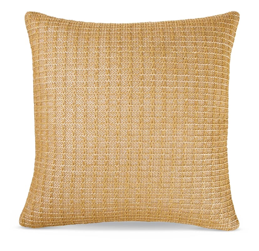 CANVAS Boho Retreat Jute Cushion Cover, Water/Stain/Fade-Resistant, Brown, Cover Only No Insert, 18 x 18-in