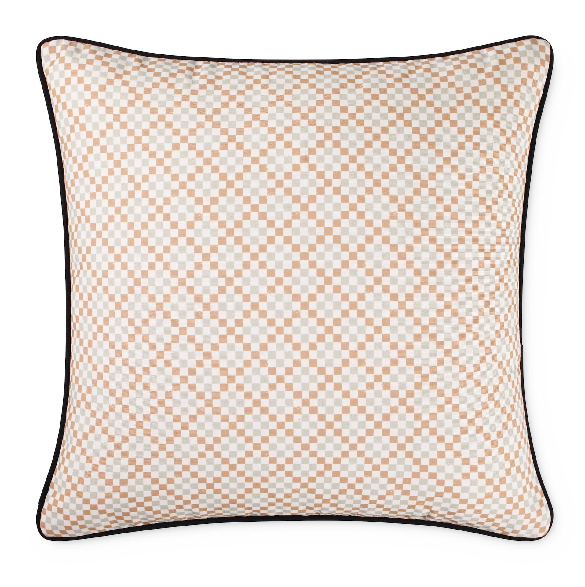 CANVAS Boho Retreat Geo Cushion Cover, Polyester, White, Cover Only No Insert, 18 x 18-in