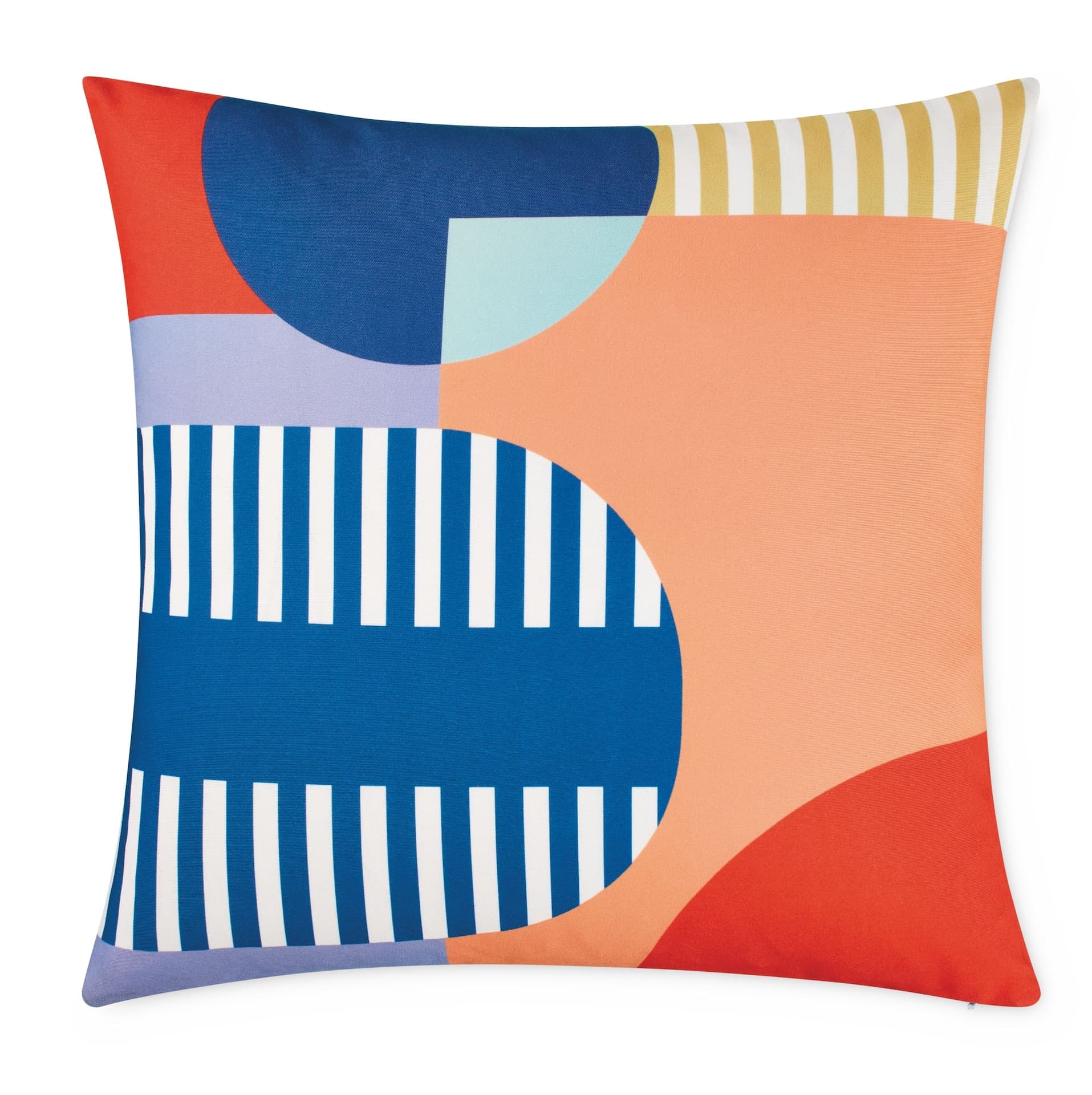 CANVAS Colour Spritz Abstract Cushion Cover, Polyester, Blue, Cover Only No Insert, 18 x 18-in