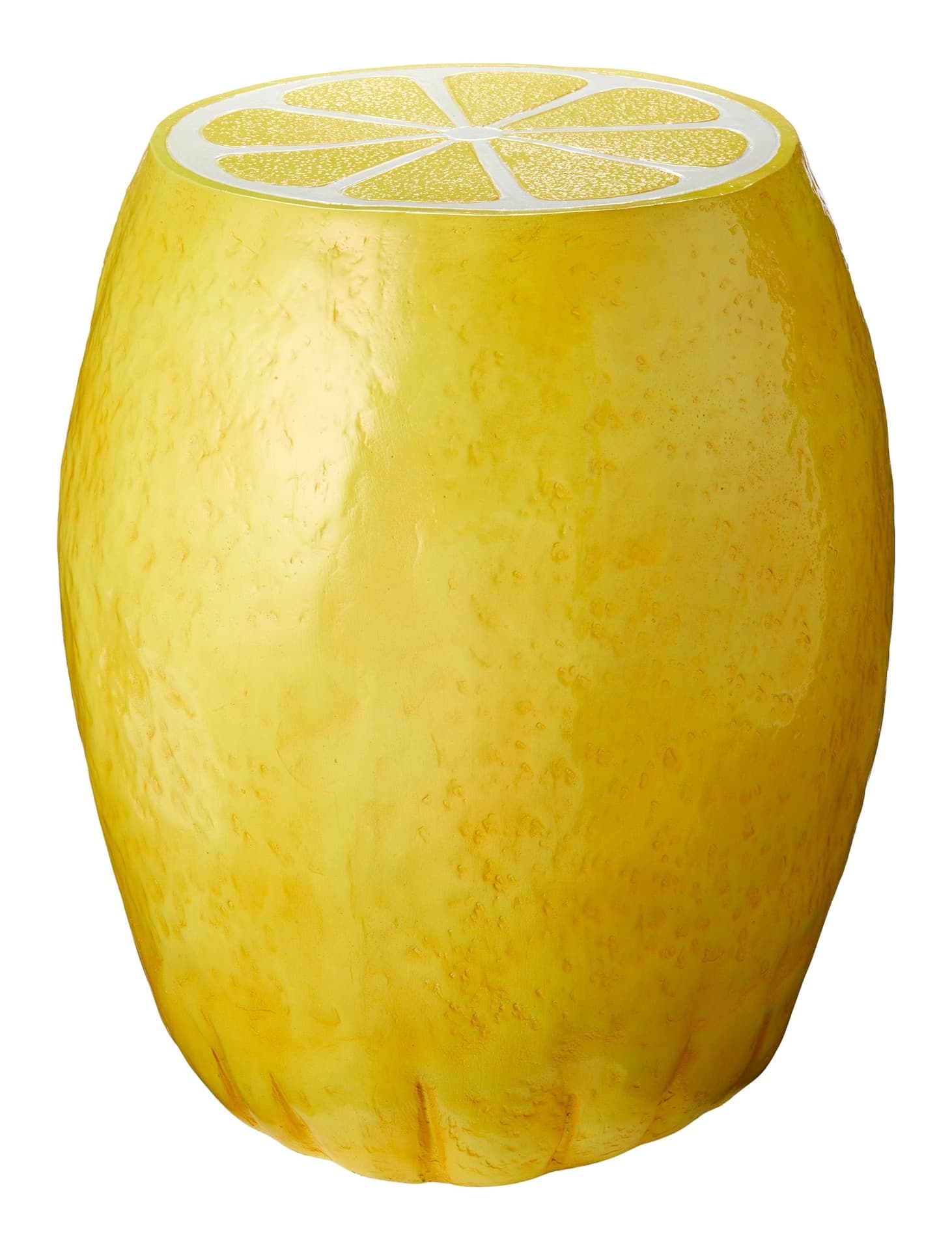 For Living Lemon Stool for Gardens/Backyards, 17.5-in Height, Plastic, Yellow