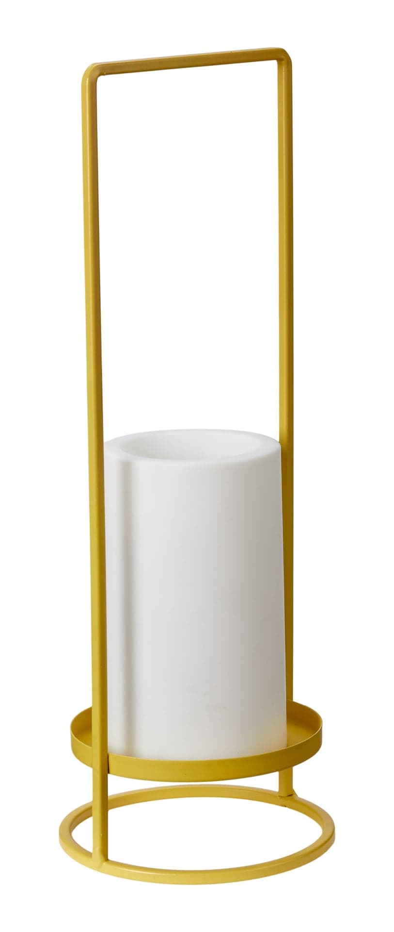 CANVAS Lumiere Lantern, LED Flameless Candle with Timer, Yellow, 12.6-in