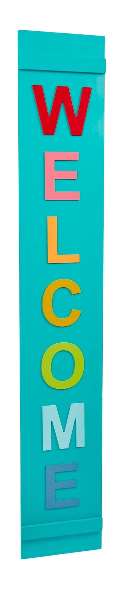 For Living Welcome Porch Sign, Double-Sided, English & French, Wood, Multicolour, 151 cm