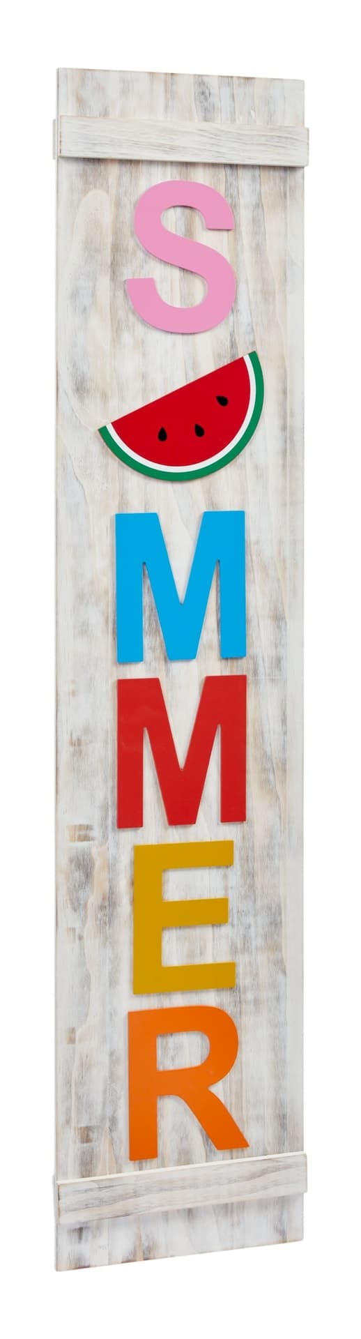 For Living Summer Porch Sign, Double-Sided, English & French, Wood, Multicolour, 120 cm