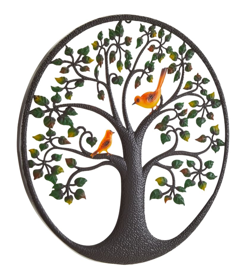 For Living Tree of Life Wall Art, Weather Resistant, Iron, Black