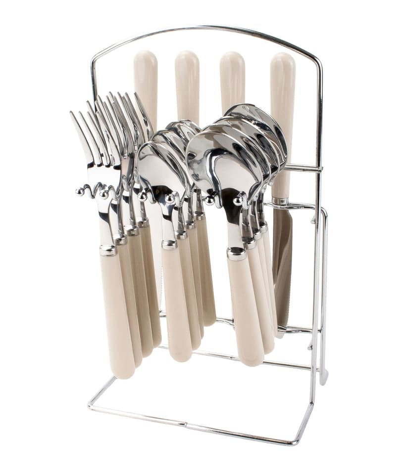 CANVAS Cutlery Rack with Forks, Knives, Spoons, Teaspoons, Stand