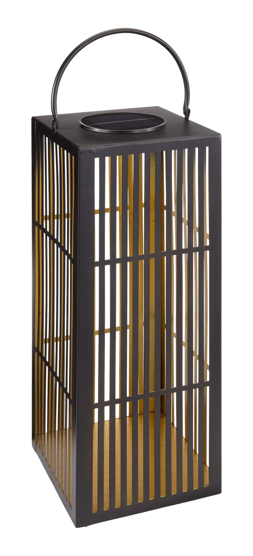 FOR LIVING Large Lantern with Warm White LED, Black