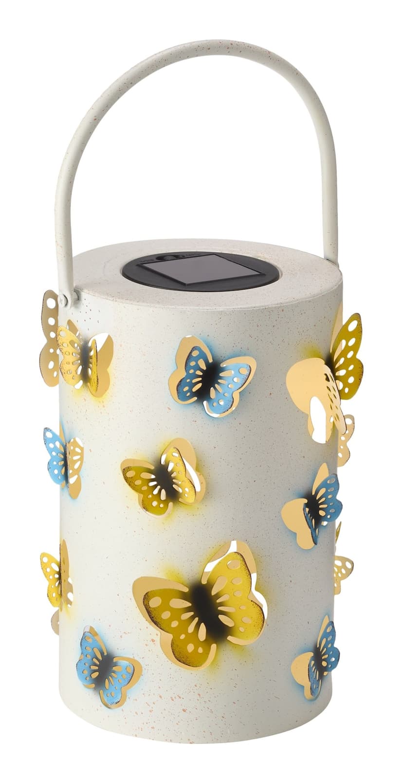 FOR LIVING Butterfly Lantern with Warm White LED, White