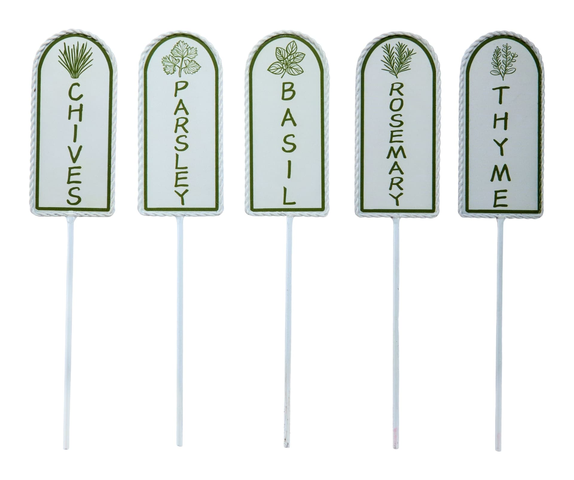 FOR LIVING Garden Herb/Plant Markers Set, Bilingual