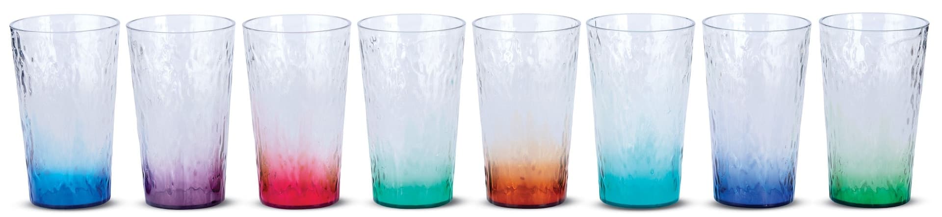 CANVAS Indoor/Outdoor High Ball Glasses, Multicoloured, 635-mL, 8-pk