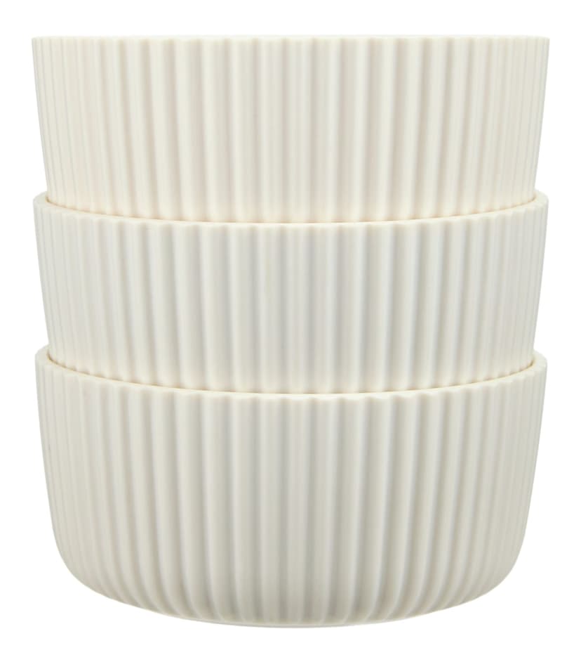 CANVAS Small Ribbed Bowls for Outdoor Dining, 3-pk