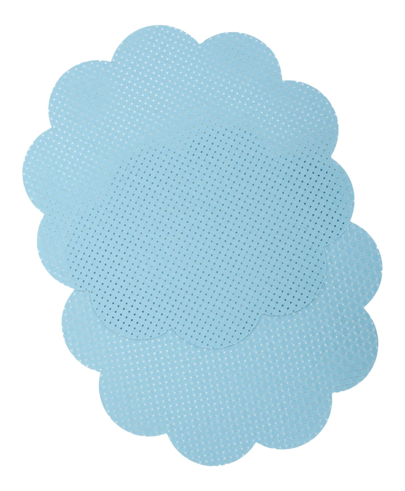 CANVAS Outdoor Placemats for Patio Dining, Blue, 2-pk