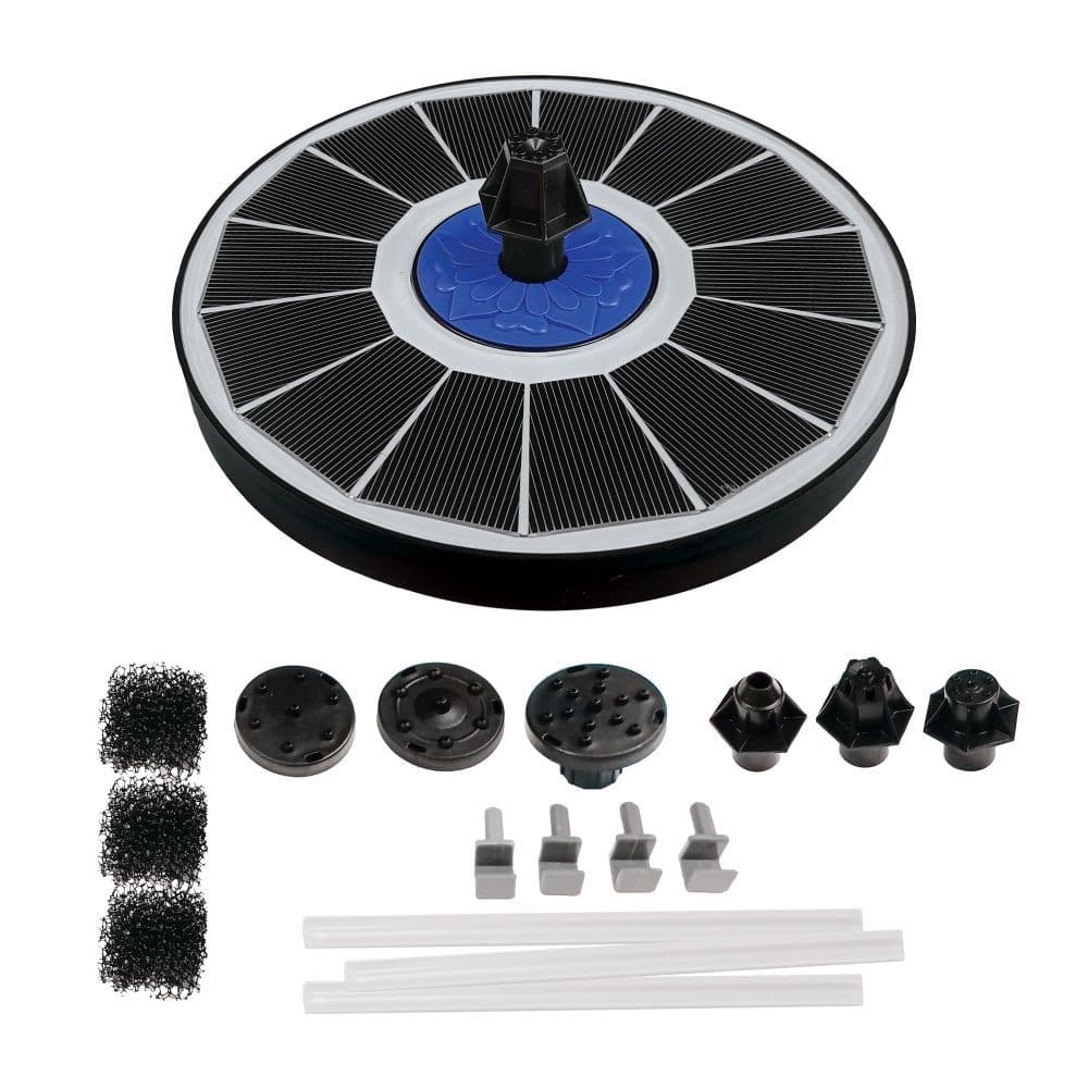 Pond Boss Solar-Powered Floating Water Fountain, 5-in