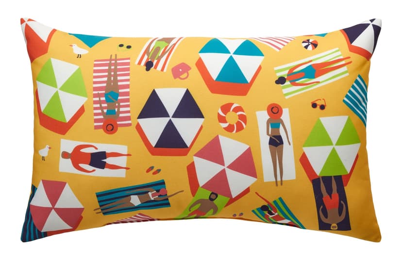 For Living Pool Fun Lumbar Cushion, Polyester, 20 x 12-in
