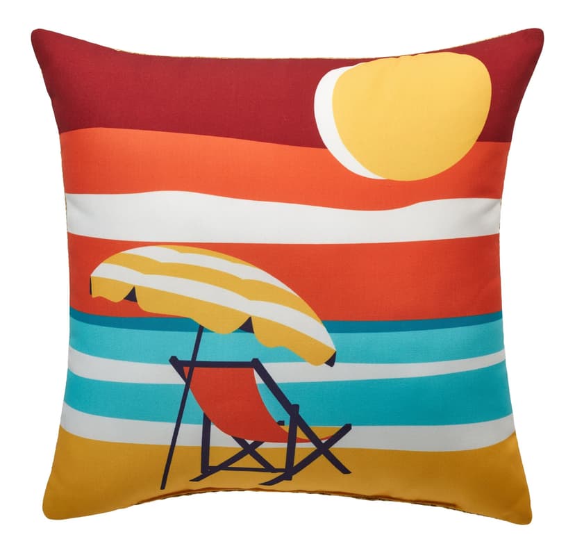 For Living Summer Series Beach Toss Reversible Accent Cushion, 16-in x 16-in