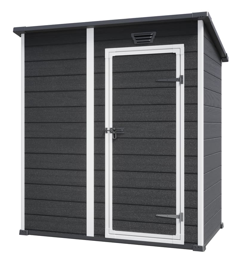 Keter Essential All-Weather Outdoor Resin Storage Shed, Anthracite, 6-ft x 4-ft