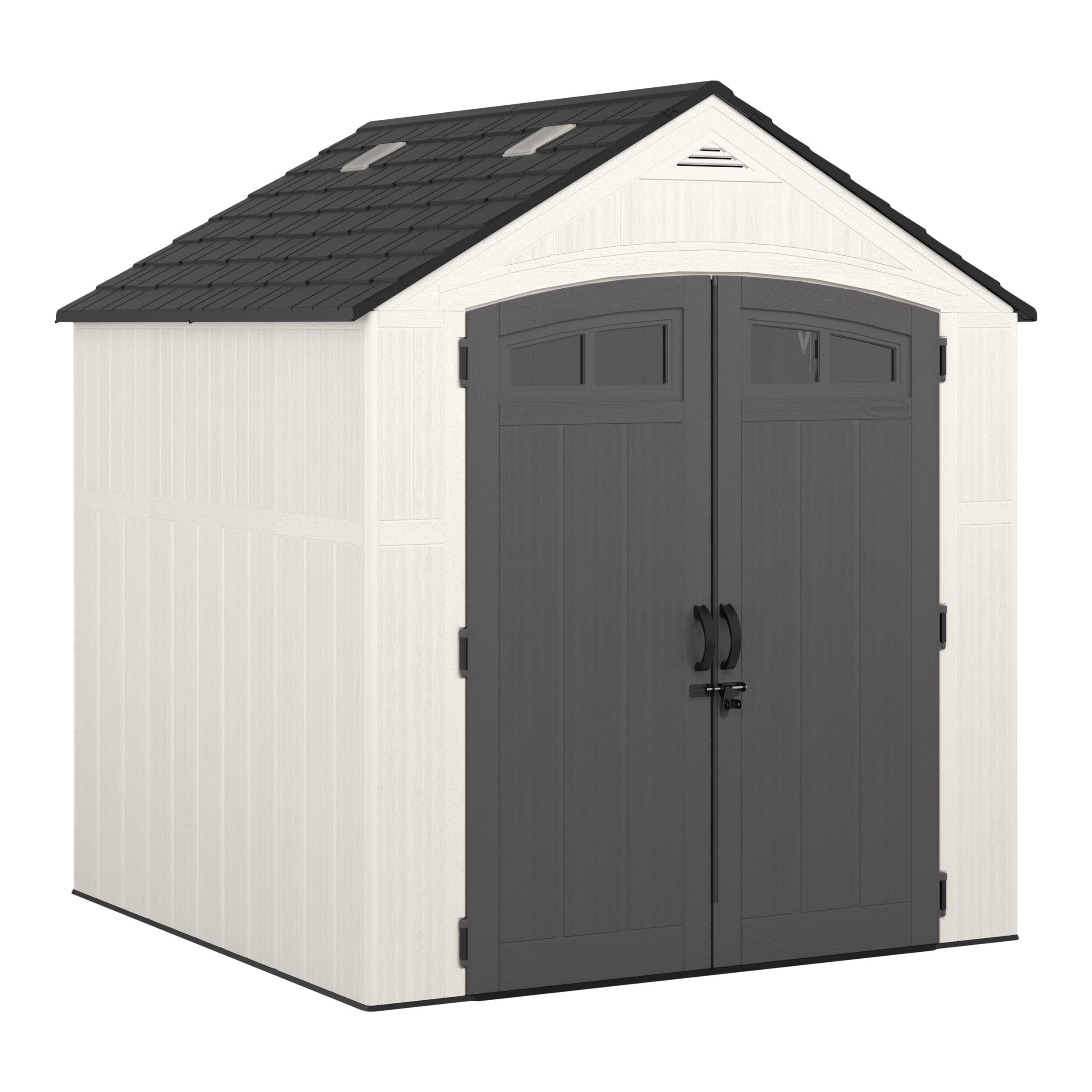 Suncast Ridgeland Shed, White/Grey, 7-ft x 7-ft