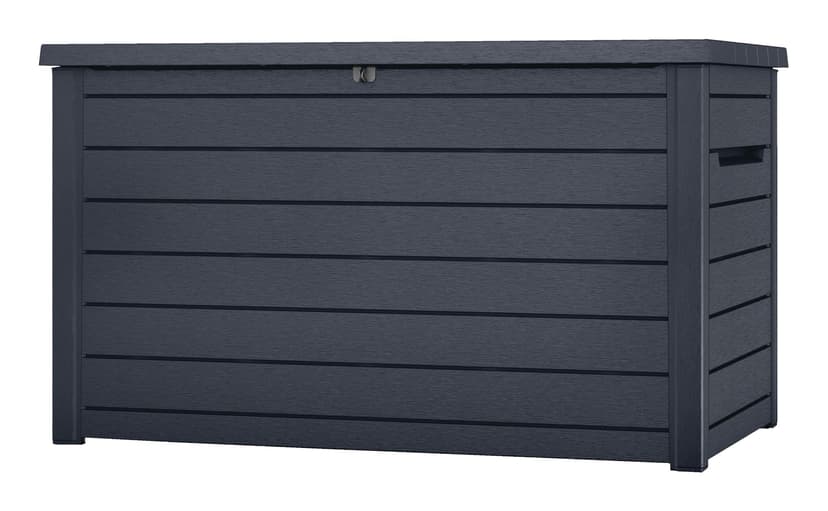 Keter All-Weather Outdoor Storage Deck Box, Wood-Look, Grey, 230-Gal