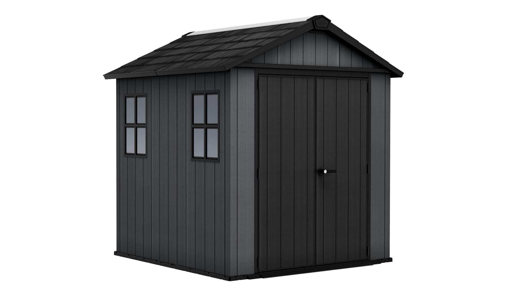 Keter Newton+ 757/775 Outdoor Storage Shed with Realistic Evotech™ Panels, 7.5-ft x 7-ft or 7-ft x 7.5-ft