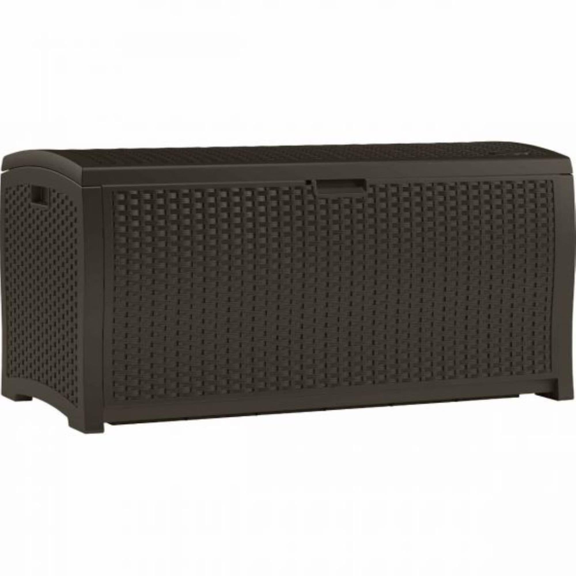 Suncast 99-Gal All-Weather Java Resin Wicker Deck Box