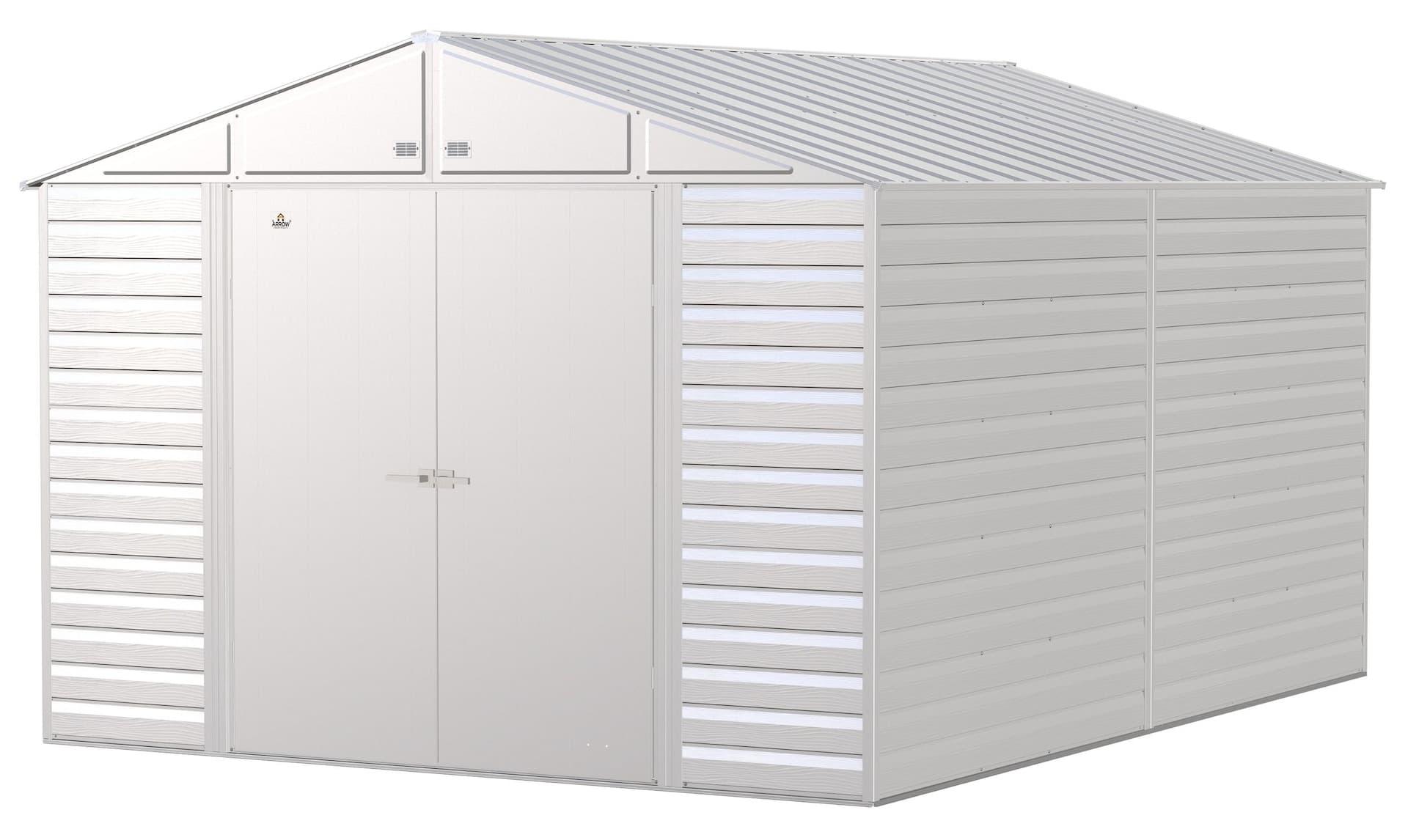 Arrow Select Galvanized Steel Storage Shed, Flute Grey, 10-ft x 14-ft
