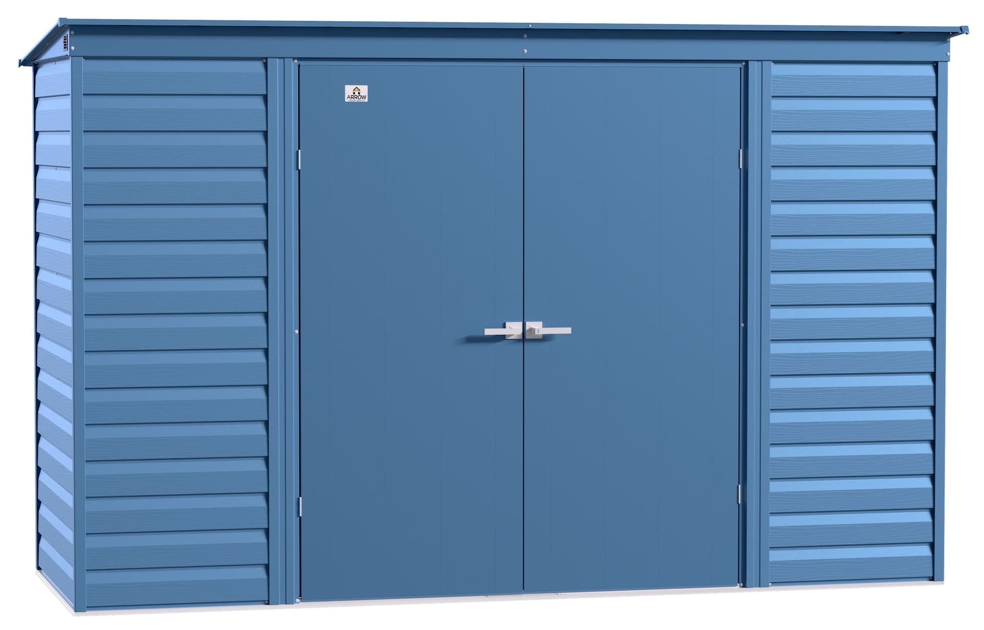 Arrow Select Galvanized Steel Storage Shed, Blue Grey, 10-ft x 4-ft