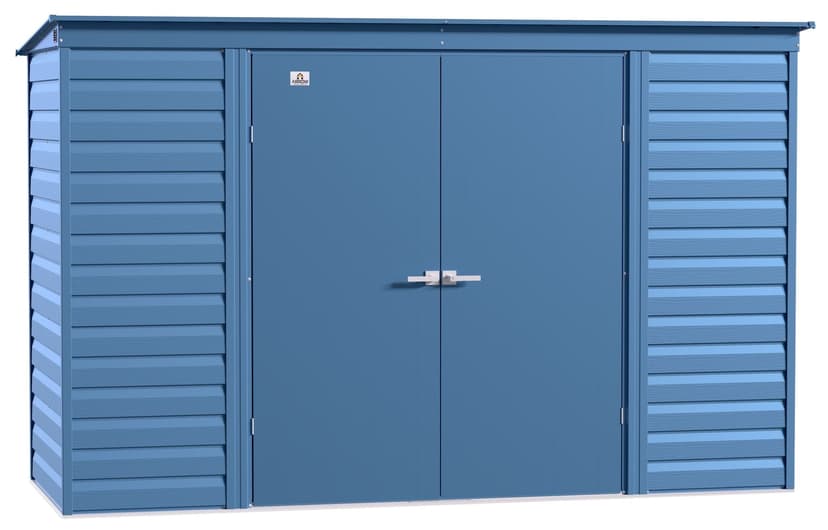 Arrow Select Galvanized Steel Storage Shed, Blue Grey, 10-ft x 4-ft