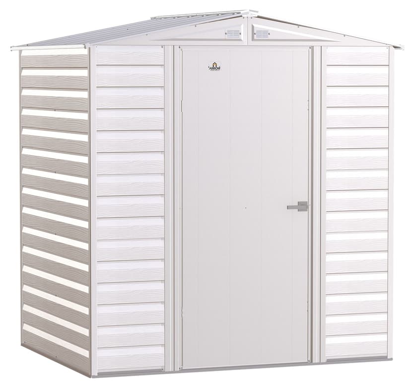 Arrow Select Galvanized Steel Storage Shed, Flute Grey, 6-ft x 5-ft