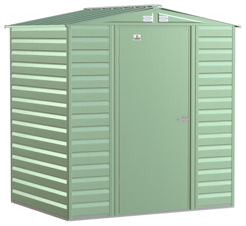 Arrow Select Galvanized Steel Storage Shed, Sage Green, 6-ft x 5-ft