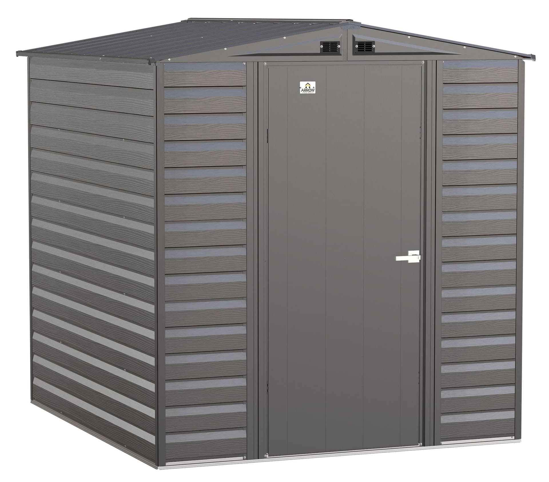 Arrow Select Galvanized Steel Storage Shed, Charcoal, 6-ft x 7-ft
