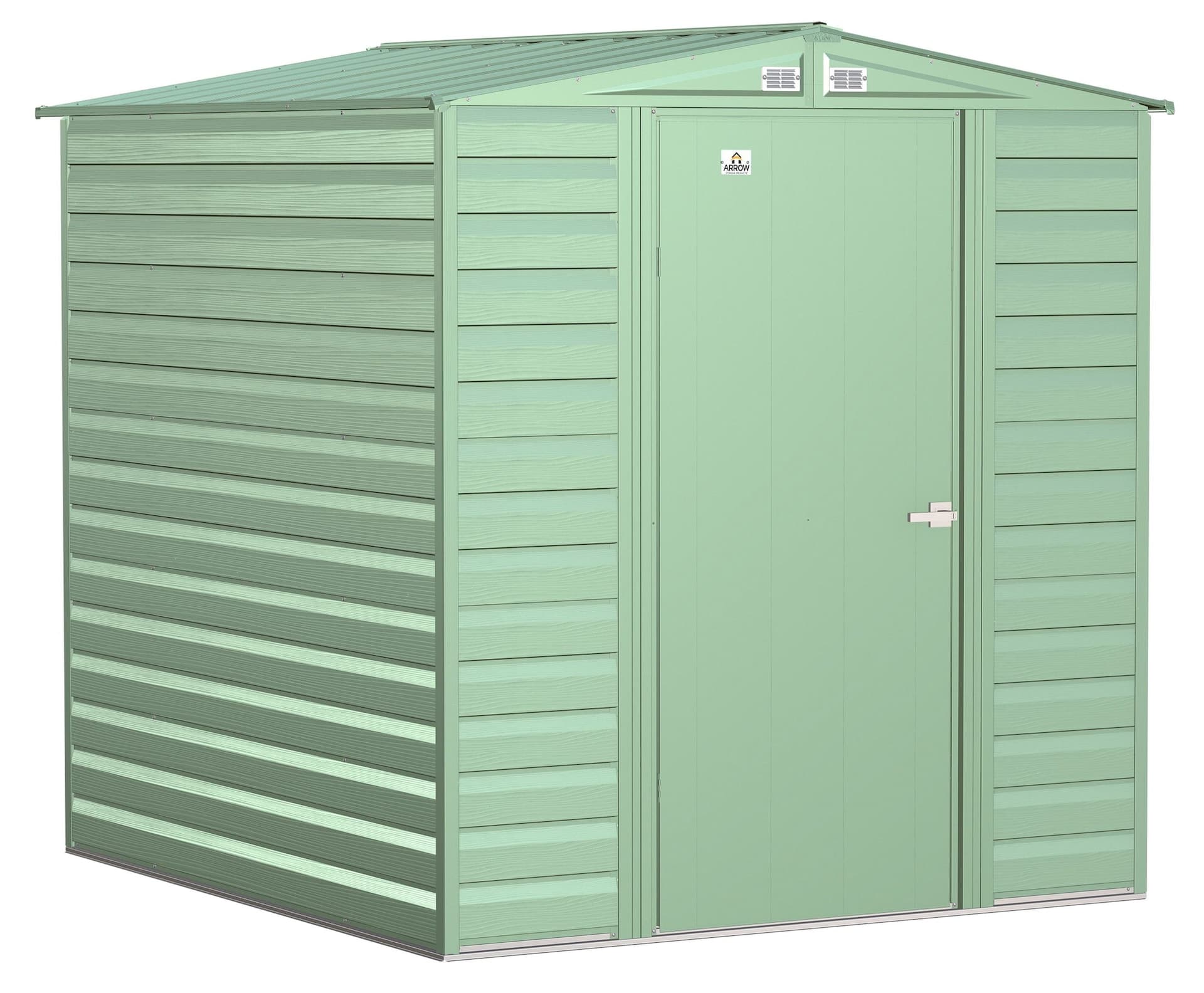 Arrow Select Galvanized Steel Storage Shed, Sage Green, 6-ft x 7-ft