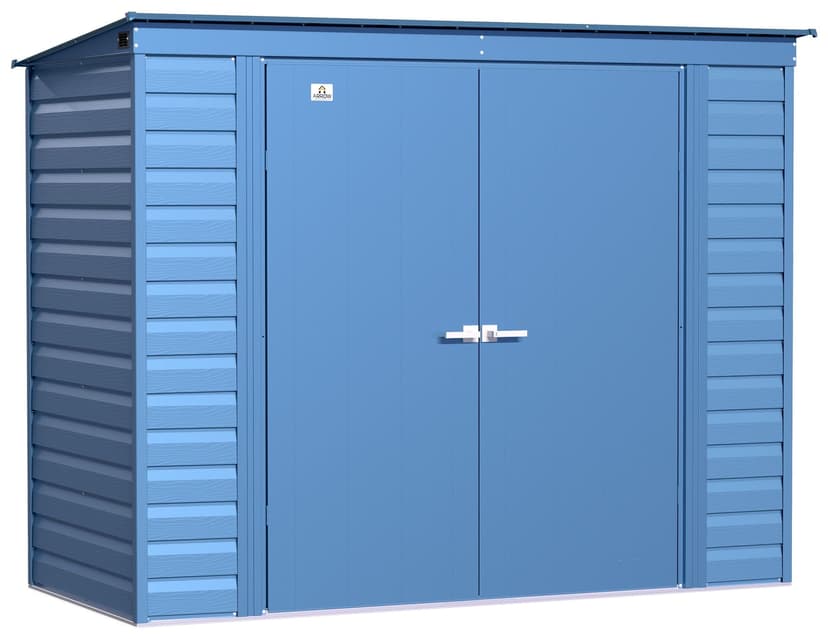 Arrow Select Galvanized Steel Storage Shed, Blue Grey, 8-ft x 4-ft