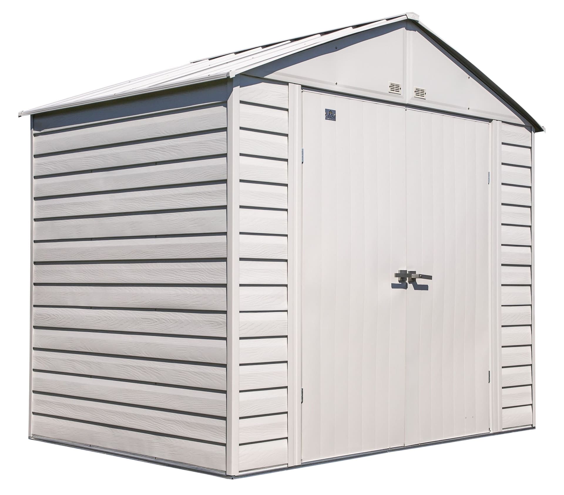 Arrow Select Galvanized Steel Storage Shed, Flute Grey, 8-ft x 6-ft