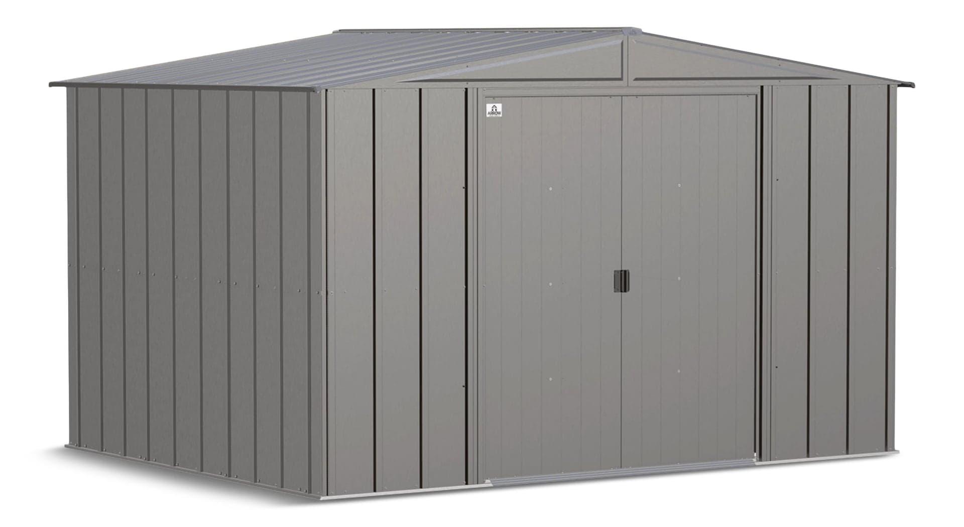 Arrow Classic Galvanized Steel Storage Shed, Charcoal, 10-ft x 8-ft