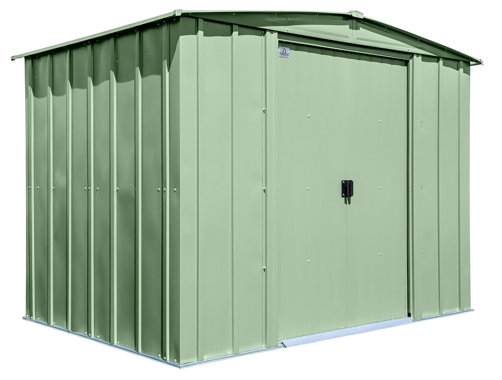 Arrow Classic Galvanized Steel Storage Shed, Sage Green, 8-ft x 6-ft