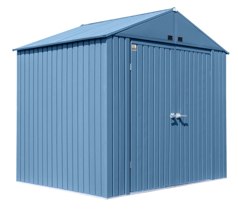 Arrow Elite Steel Storage Shed with Pent Roof, Blue Grey, 8-ft x 6-ft