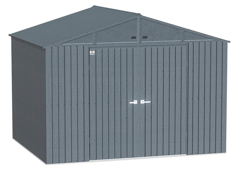 Arrow Elite Steel Storage Shed with Pent Roof, Anthracite, 10-ft x 8-ft