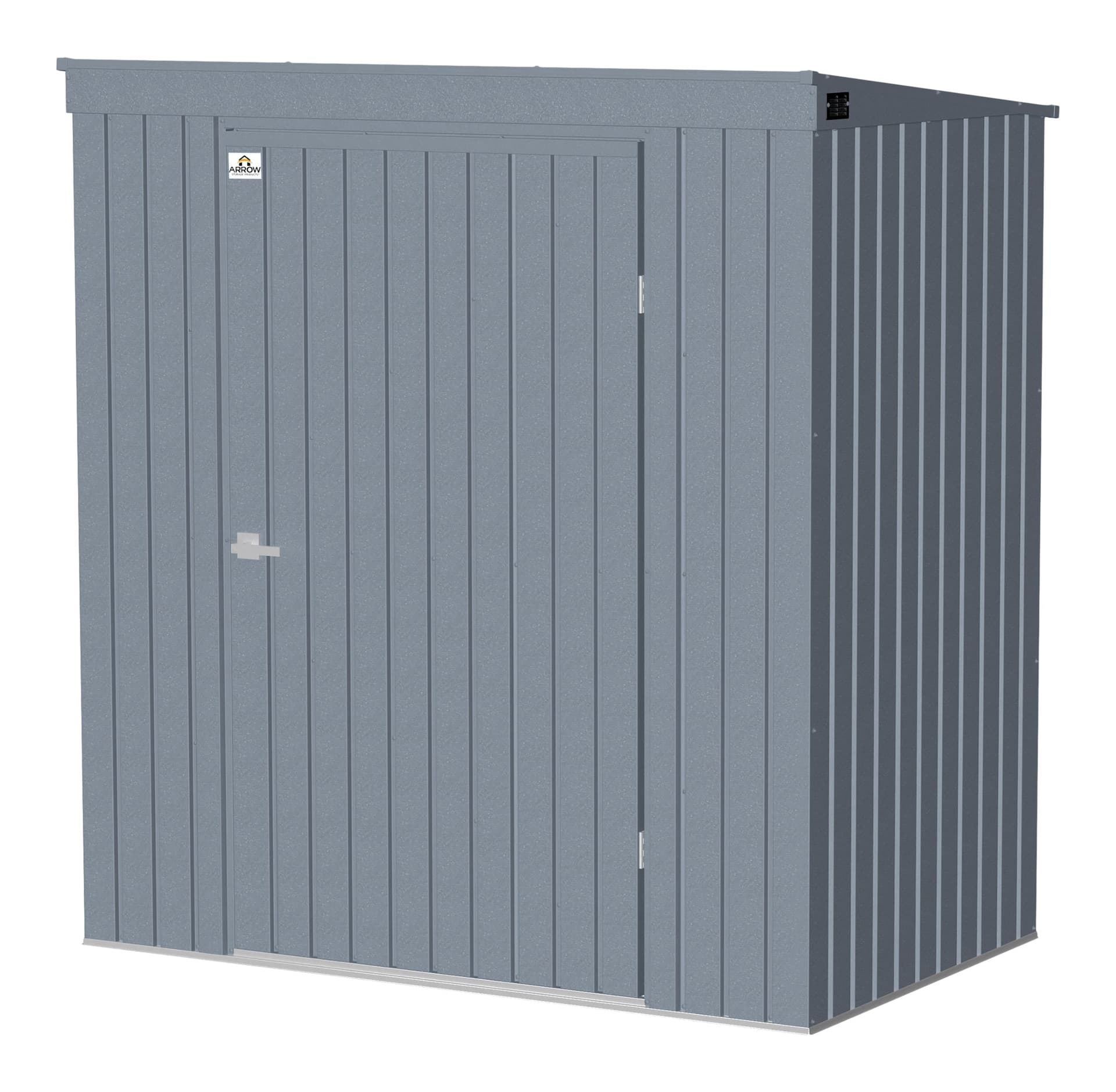 Arrow Elite Steel Storage Shed with Pent Roof, Anthracite, 6-ft x 4-ft