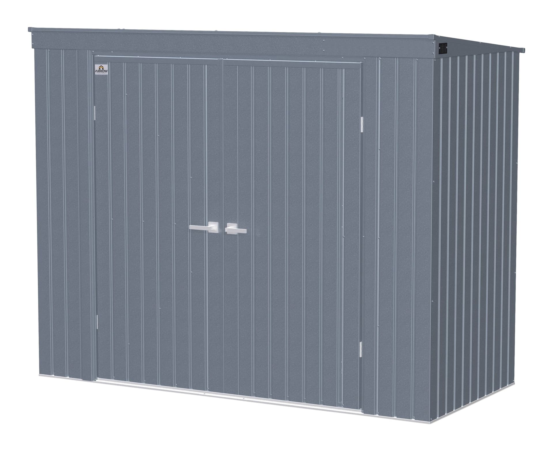 Arrow Elite Steel Storage Shed with Pent Roof, Anthracite, 8-ft x 4-ft