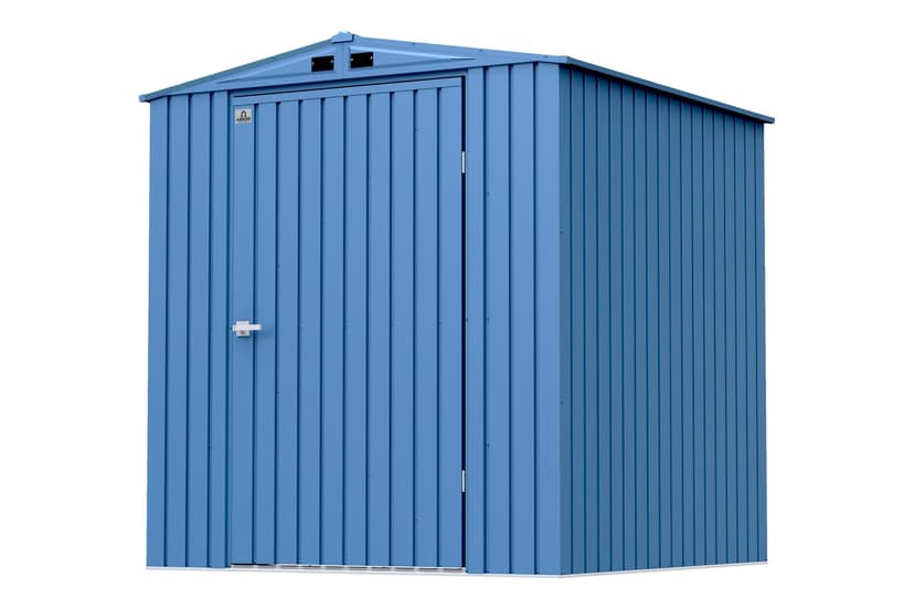 Arrow Elite Steel Storage Shed with Pent Roof, Blue Grey, 6-ft x 6-ft
