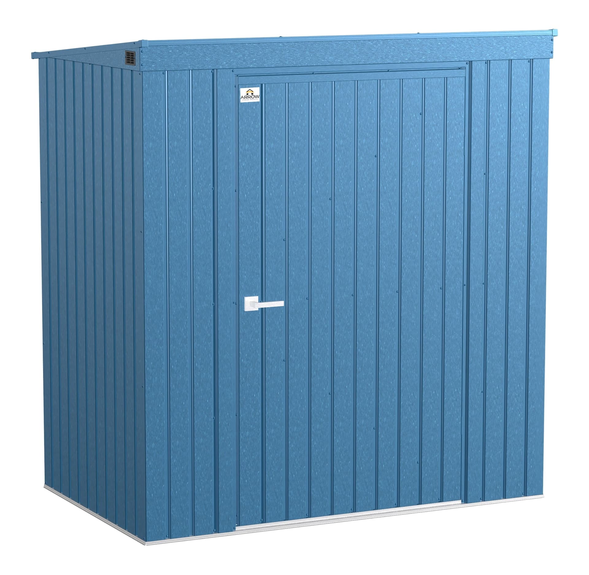 Arrow Elite Steel Storage Shed with Pent Roof, Blue Grey, 6-ft x 4-ft