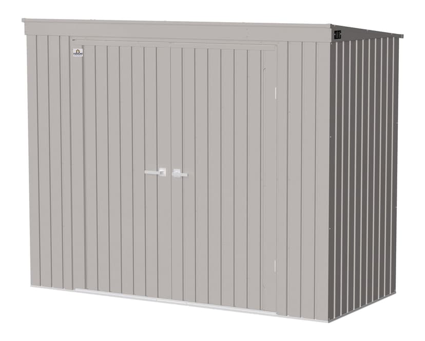 Arrow Elite Steel Storage Shed with Pent Roof, Cool Grey, 8-ft x 4-ft