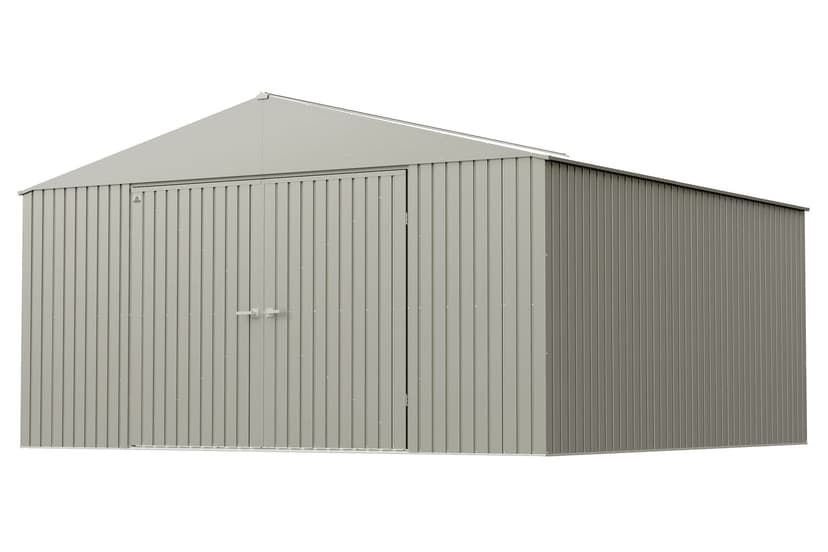 Arrow Elite 14x14-ft Cool Grey Corrosion-Resistant Steel Storage Shed