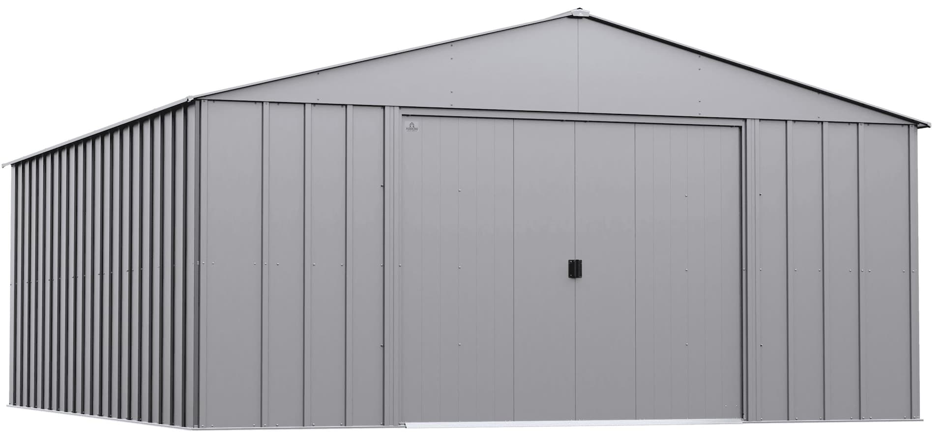 Arrow Classic 14x17-ft Flute Grey Corrosion-Resistant Metal Shed