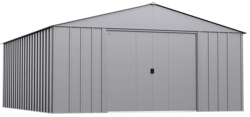 Arrow Classic 14x17-ft Flute Grey Corrosion-Resistant Metal Shed