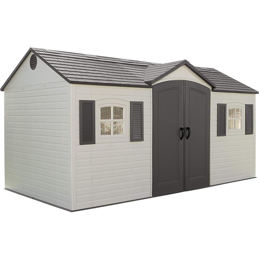 Lifetime Outdoor Storage Shed with Windows, 8-ft x 15-ft