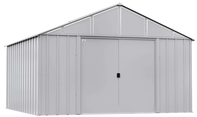 Arrow Classic 12x12-ft Flute Grey Steel Storage Shed